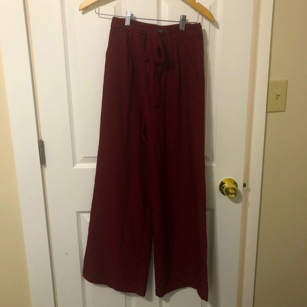 ModCloth wide legged pants with tie belt